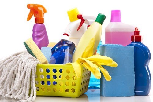 Local home cleaning team preparing a Shoreditch property for a service