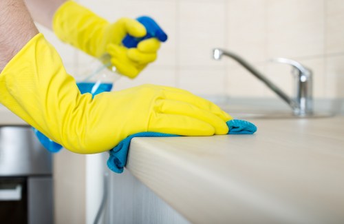Cleaner using approved product handling procedures